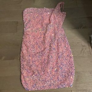 lucy in the sky sequin dress (one shoulder)